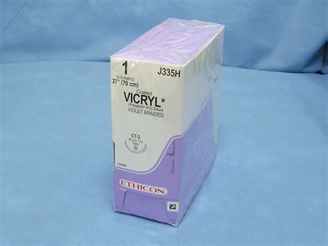 Ethicon J335h Vicryl Sutre 1 27 Ct 2 Taper Needle Da Medical