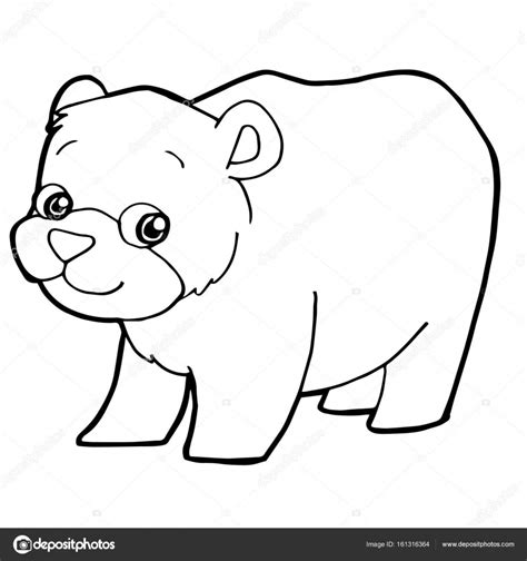 Dibujos Animados Para Colorear Lindo Oso De Dibujos Animados Para