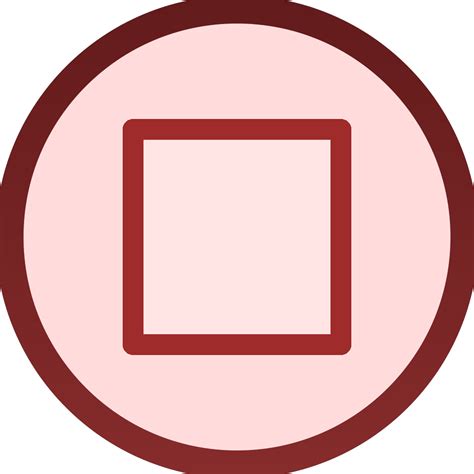 Red Stop Button Plain Icon Svg Clip Arts Claim Jumper Restaurants