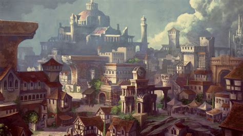 Dungeons And Dragons Neverwinter Concept Fantasy City Fantasy Castle