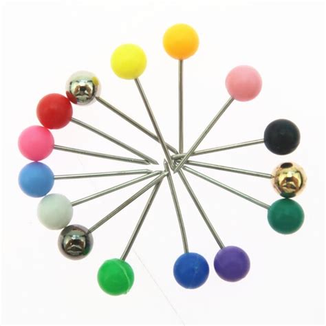 200pcsbox 4mm15mm Pin Colorful Dressmaking Straight Pins 16 Colors