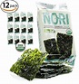 Organic Kimnori Seasoned Roasted Seaweed Snacks - 4g X 12 Pack Net 1.69 ...