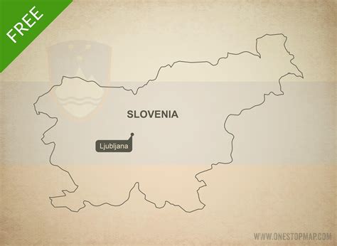 Free Vector Map Of Slovenia Outline One Stop Map