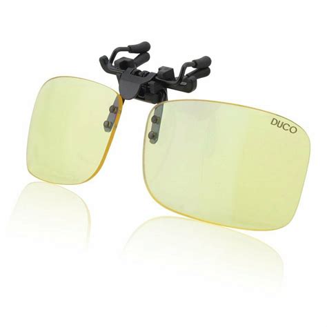 Rimless Computer Glasses With Amber Tint Lens Optiks Clip Ergonomic Advanced Duco Gaming