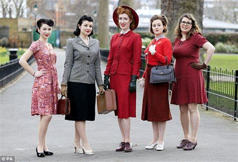 Vibrant Fashion Of Wwii Women In Bright Colors