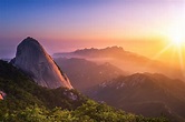 Premium Photo | Mountain in korea at sunrise located in gyeonggi-do seoul