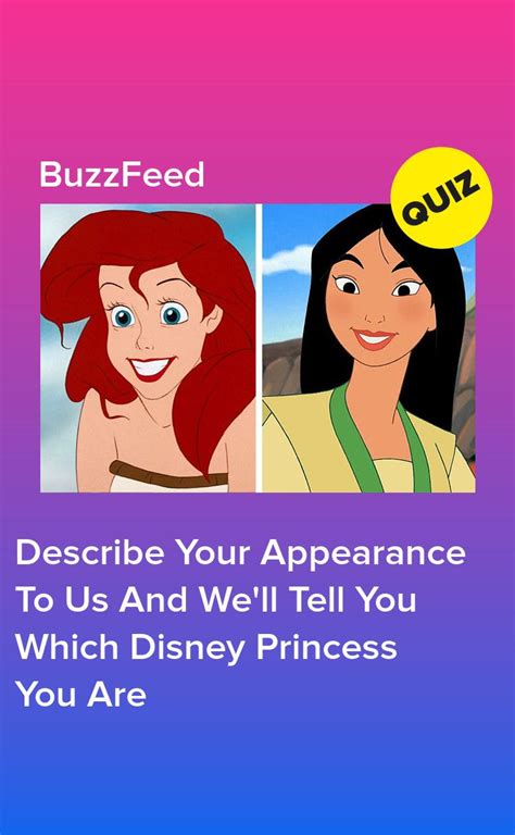 Describe Your Appearance To Us And We Ll Tell You Which Disney Princess You Are Disney