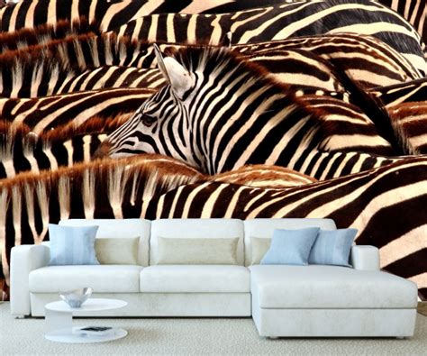 African Safari Zebra Wall Mural Stickers Wall