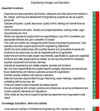 Apply to director of engineering, director of operations, maintenance director and more! Engineering Manager Job Description
