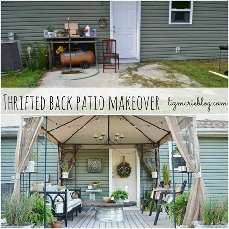 Add this leaf stencil using a free stencil template, and color in the stencil design with chalk to add a bold pattern to your backyard. Back Patio Makeover Full Reveal & Source List - Liz Marie Blog