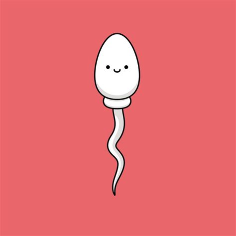 The Smiling White Sperm Isolated Vector Illustration 11374345 Vector Art At Vecteezy
