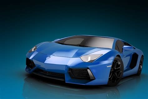 Premium Photo Blue Sports Car Wallpaper
