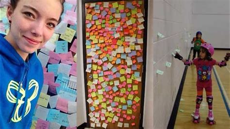 Teen Fights Back Against Bullies By Spreading Compliments With Positive Post It Campaign