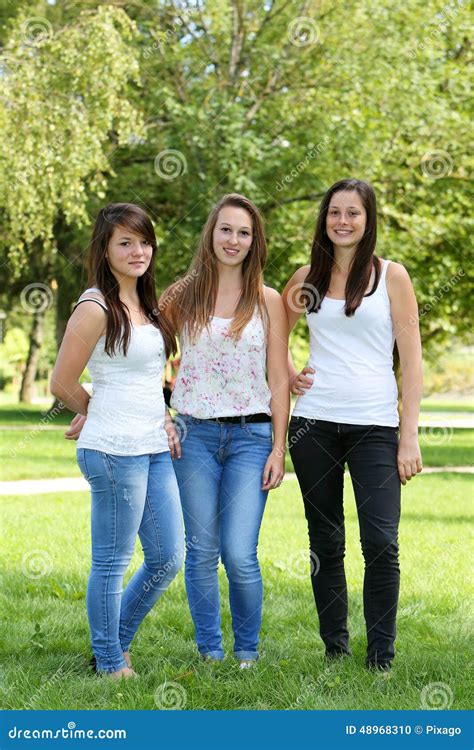 Group Of Teenager Girl Stock Photo Image Of Young Girl 48968310