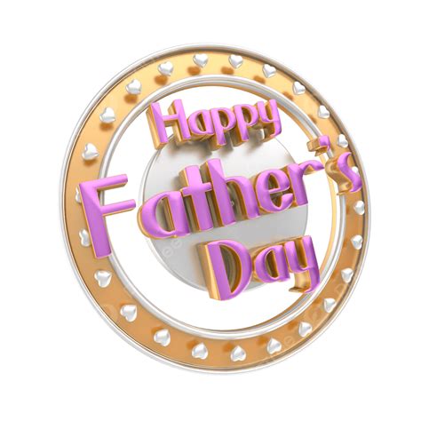 Fathers Day 3d Transparent Png Happy Fathers Day Font 3d Heart