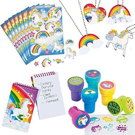 Unicorn Rainbow Party Favors Bundle For 12 People Fun Exp