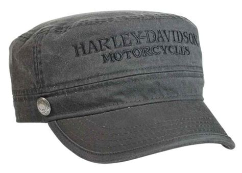 Harley Davidson Men S Hubcap Embroidered H D Painter S Cap Wash Black