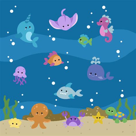 Ocean Animals Cartoon  Digiphotomasters