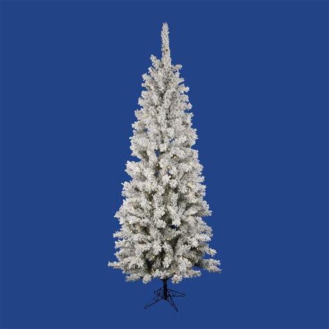 Vickerman 65 Ft Pre Lit Pencil Pine Slim Flocked Artificial Christmas