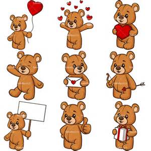 Similar teddy bear cartoon images. Valentines Day Teddy Bear Vector Clipart - FriendlyStock