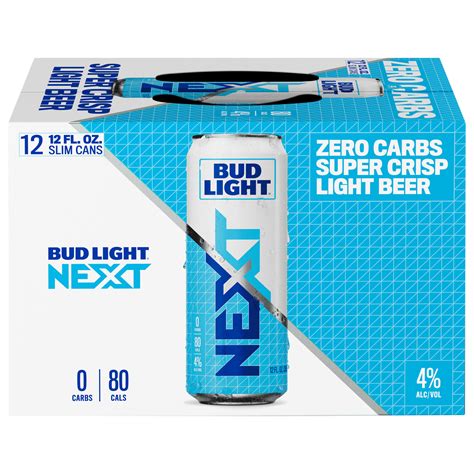 Bud Light Next Beer 12 Pack Light Beer 12 Fl Oz Cans 4 Abv