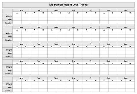 10 Best Week Chart Printable Weight Loss Pdf For Free At Printablee