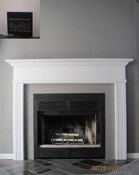Brilliant White Fireplace Mantel Surround Deep Shelf Brackets