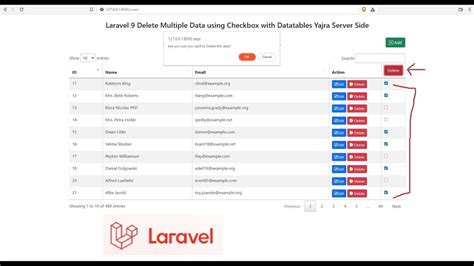 Laravel Delete Multiple Data Using Checkbox With Datatables Yajra