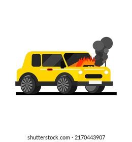 Illustration Fire Car Stock Vector Royalty Free Shutterstock