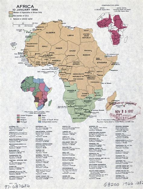 Large Detailed Political Map Of Africa With All Capitals 1998 Vidiani