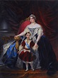 1854 Louise d'Artois with her son Roberto I as Regent of Parma ...