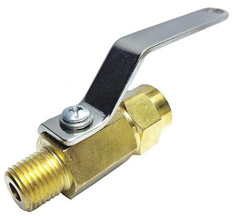 Grainger Approved Ball Valve Brass Inline 2 Piece Pipe Size 14 In