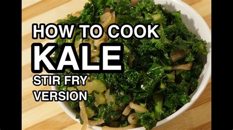 When water has reached a boil, add leaves. How to Cook Kale - Stir Fry Version - Calovo Nero - YouTube
