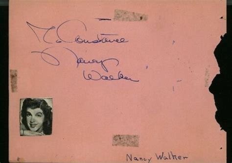 Nancy Walker Signed Vintage Page From Autograph Book Ebay