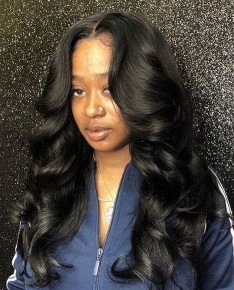Middle Part Hair Styles Quick Weave Hairstyles Wig Hairstyles