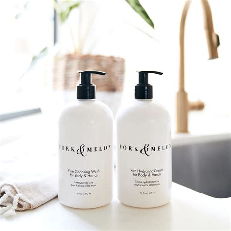 Organic Luxury Hand Soap Body Wash And Lotion Set Black And White 16oz