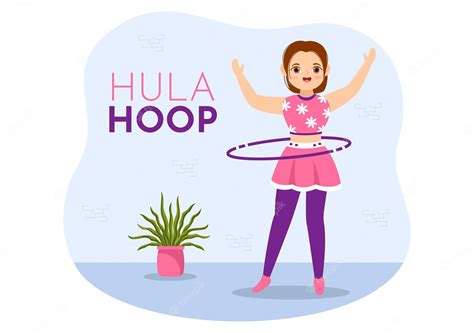 Premium Vector Hula Hoop Illustration With People Exercising Playing