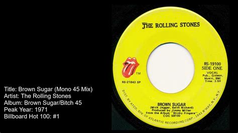 The Rolling Stones Brown Sugar Mono 45 Mix Youtube
