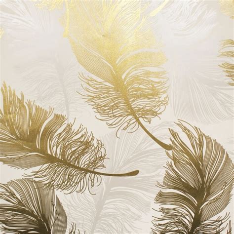 Plume Foil Feather Wallpaper Gold Wallpaper From I Love