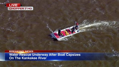 Kankakee River Rescue Search Underway For 2 After Boat Goes Over Dam