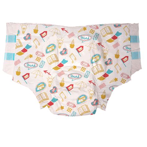 Oem Disposable Super Absorption Baby Print Abdl Adult Diaper For Senior