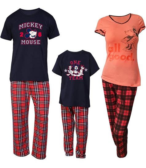 Set 3 Piezas Pijama Familia Mickey Y Minnie Mouse Disney Meses Sin Intereses
