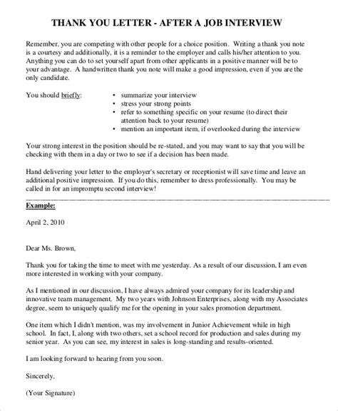 Sending a thank you interview email shows gratitude for the opportunity—something many applicants forget. Sample thank you letter after interview for sales position ...