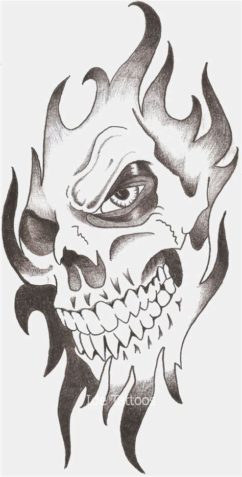 Skull Tribal Badass Drawings Skulls Drawing Tribal Drawings