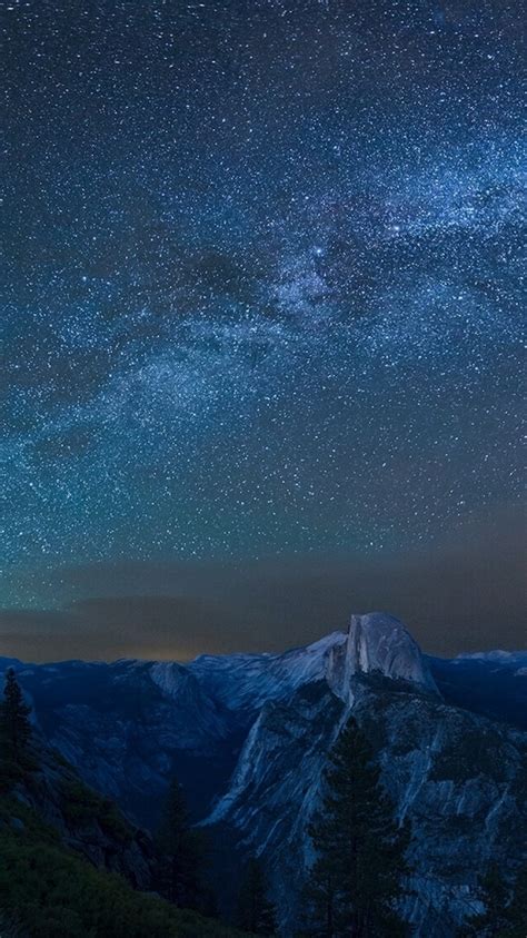 750x1334 Yosemite National Park Milky Way Iphone 6 Iphone 6s Iphone 7