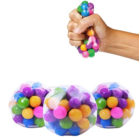 Rainbow Stress Ball Stress Relief Ball With Dna Colorful Beads Inside Other Games Games Toys And Games