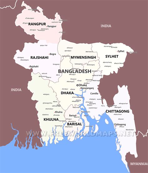 Bangladesh Karta Bangladesh Map Asia Location Geography Worldatlas Maps