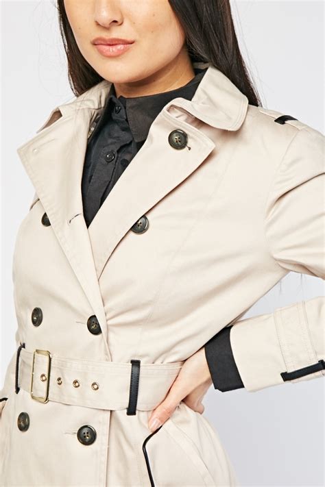 Double Breasted Beige Trench Coat Just 6