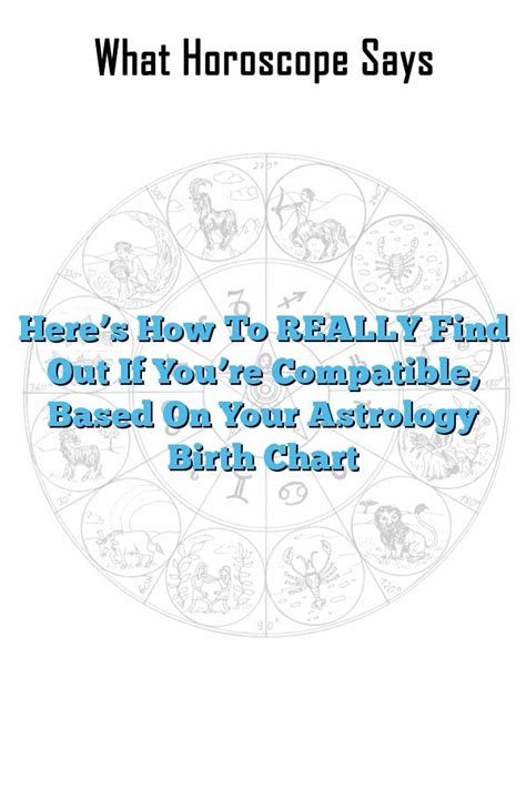 Heres How To Really Find Out If Youre Compatible Based On Your Astrology Birth Chart Zodiac