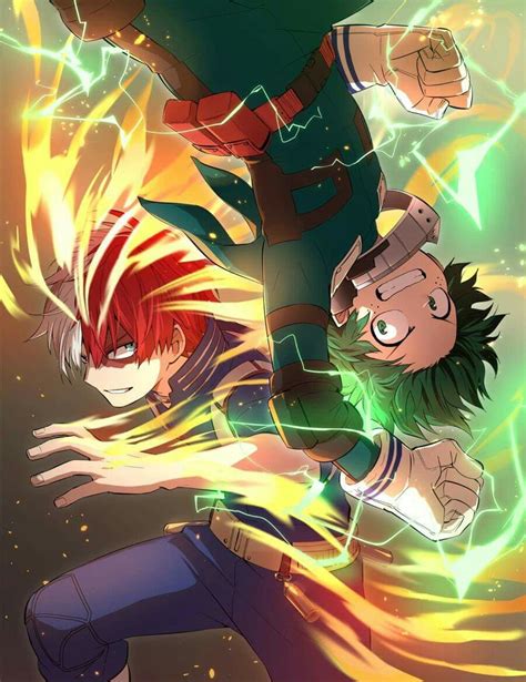 Todoroki Shoto Izuku Midoriya My Hero Academia Boku No Hero Academia